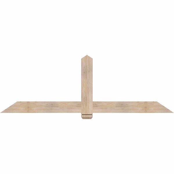 Ekena Millwork Eugene Smooth Timber Gable Bracket, Douglas Fir, 84"W x 28"H x 1 1/2"D x 5 1/2"F, 8/12 Pitch GBW084X28X0206EUG00SDF - main